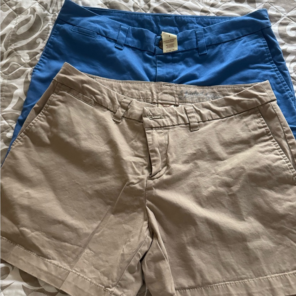 Faded Glory Women's Blue and Tan Bermudas